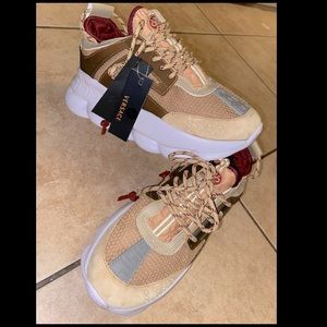 Versace shoes Brand New Brown and maroon with Tag Size 9.5 Men